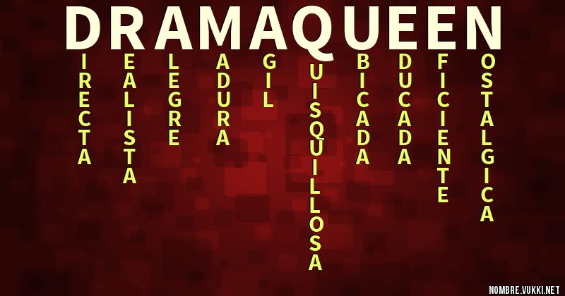 Acróstico drama queen