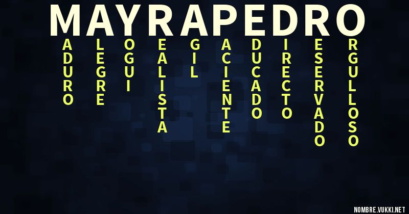 Acróstico mayra.  pedro
