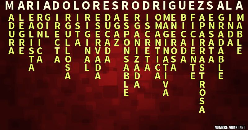 Acróstico maria dolores rodríguez sala