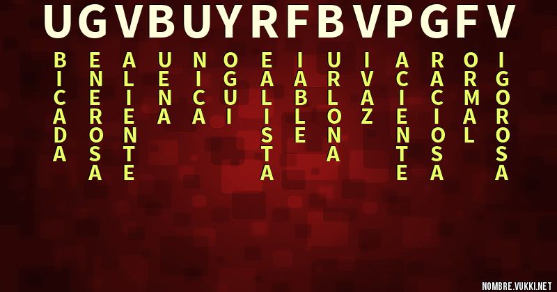 Acróstico u'gvb'8uyrfbv'p4g4'fv