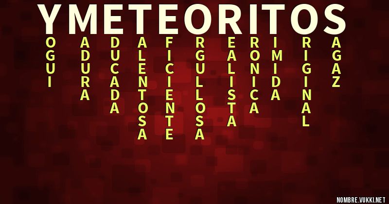 Acróstico ,ymeteoritos