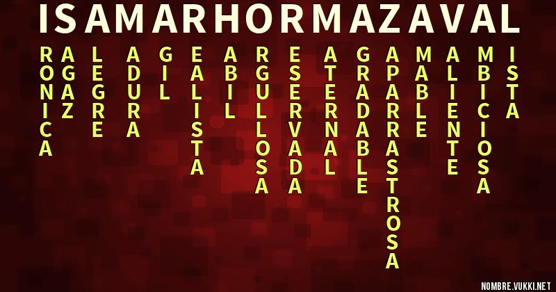 Acróstico isamar hormazaval