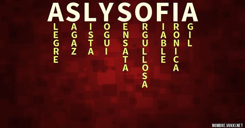 Acróstico asly sofía
