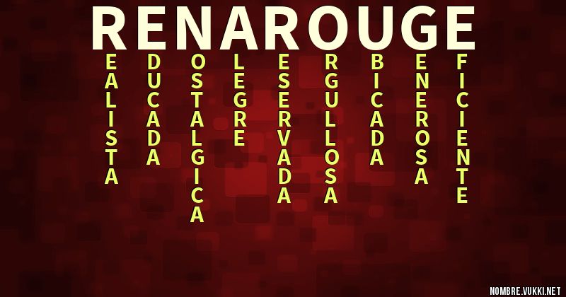 Acróstico rena rouge