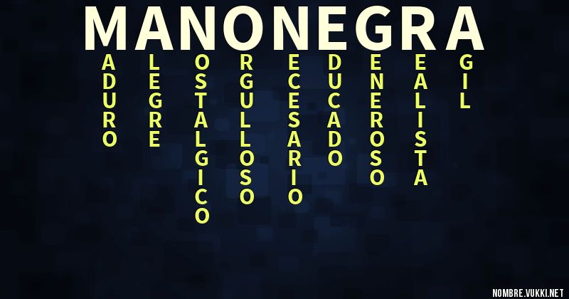 Acróstico mano negra