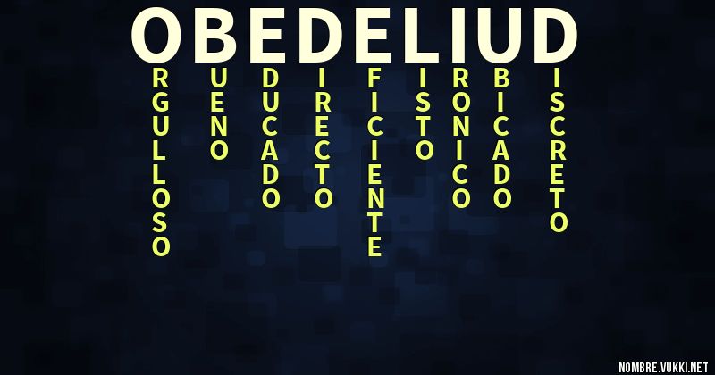Acróstico obed eliud