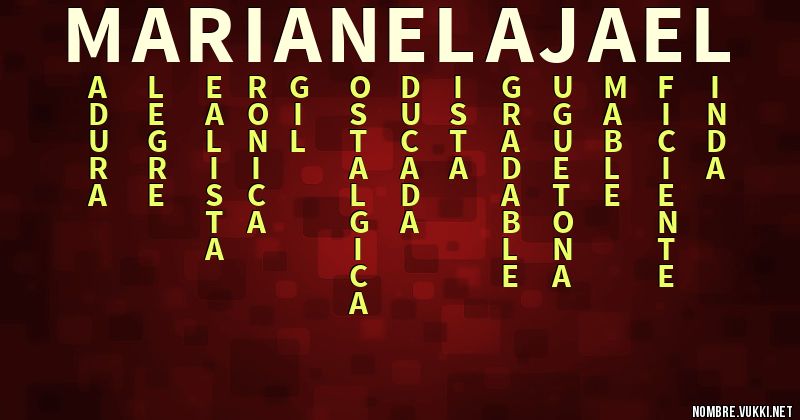 Acróstico marianela jael