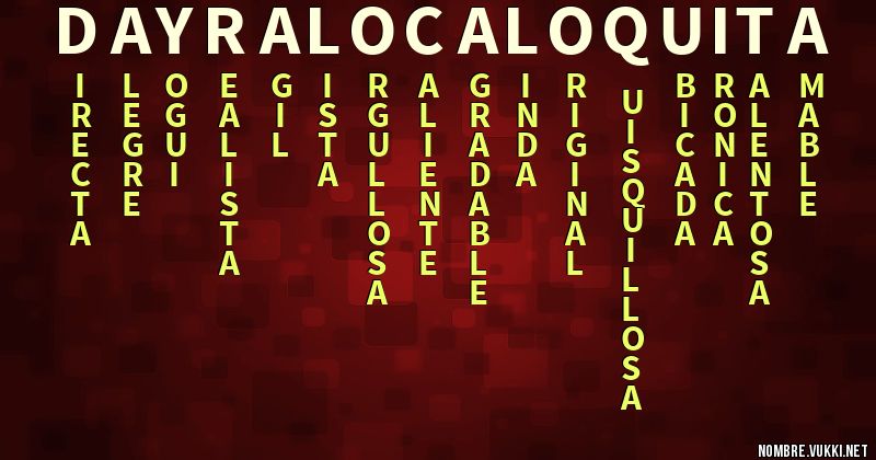 Acróstico dayra localoquita