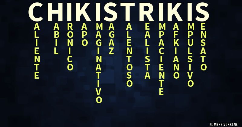 Acróstico chikistrikis