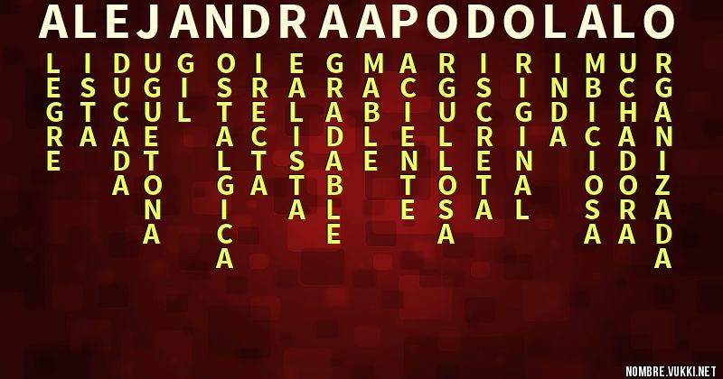 Acróstico alejandra apodo lalo.