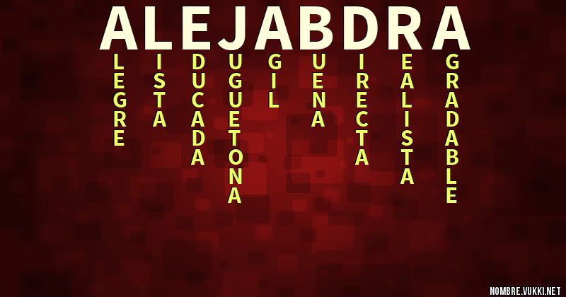 Acróstico alejabdra