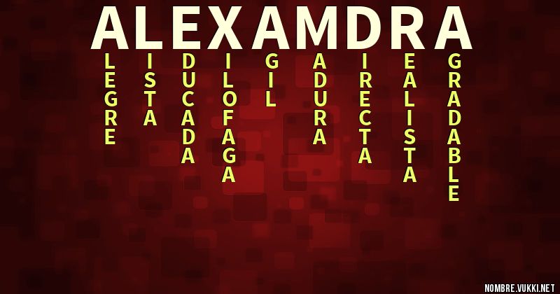 Acróstico alexamdra