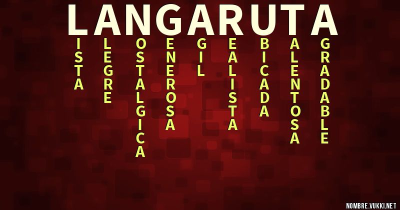 Acróstico langaruta