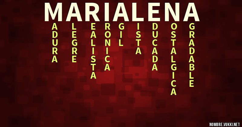 Acróstico marialena