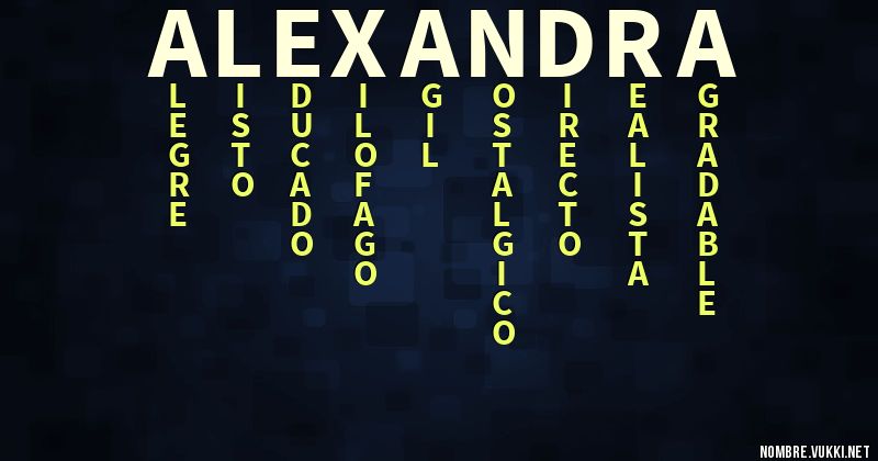 Acróstico alexandra
