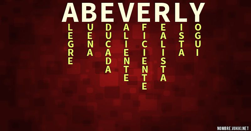 Acróstico a¿beverly