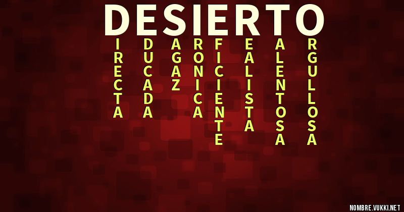 Acróstico desierto