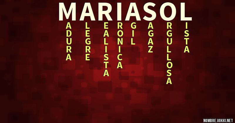 Acróstico maria sol