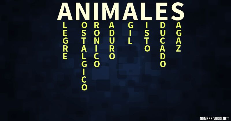 Acróstico animales