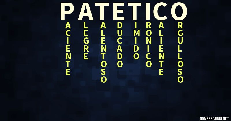 Acróstico patético