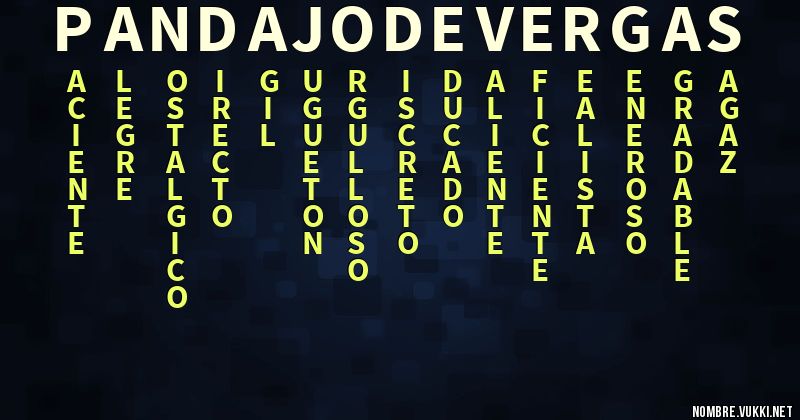 Acróstico pandajo de vergas