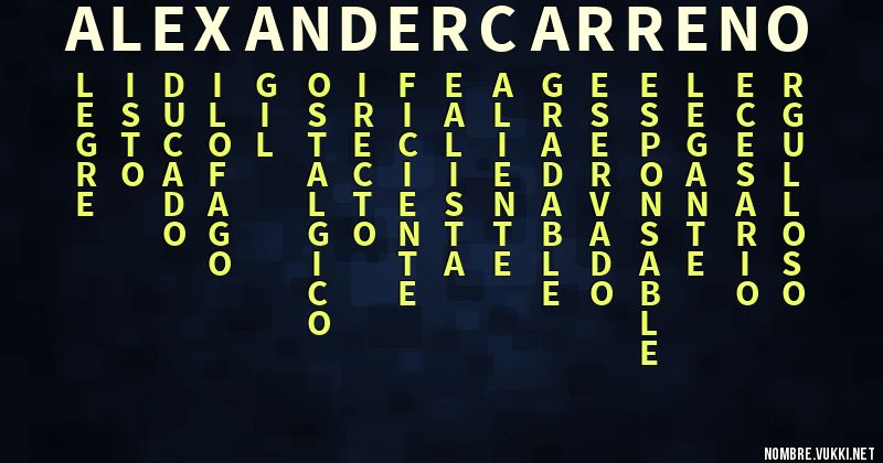 Acróstico alexander carreño
