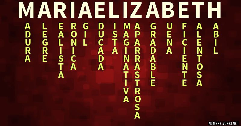 Acróstico maría elizabeth
