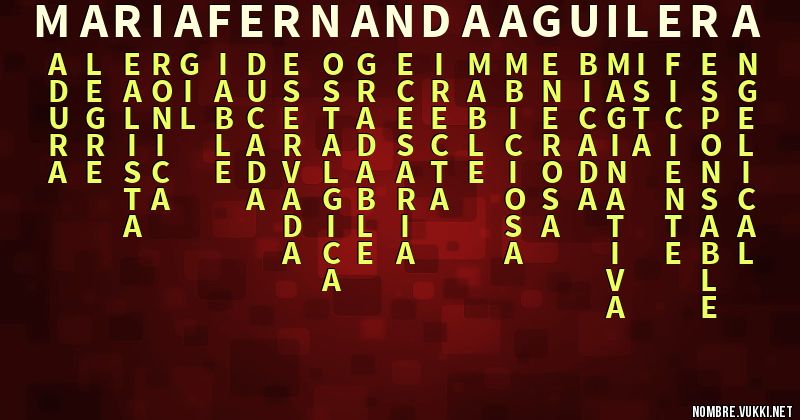 Acróstico maría fernanda aguilera