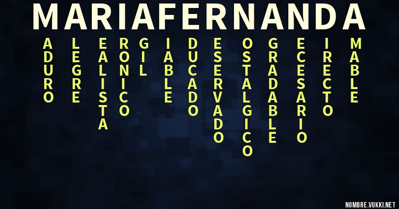 Acróstico maría fernanda