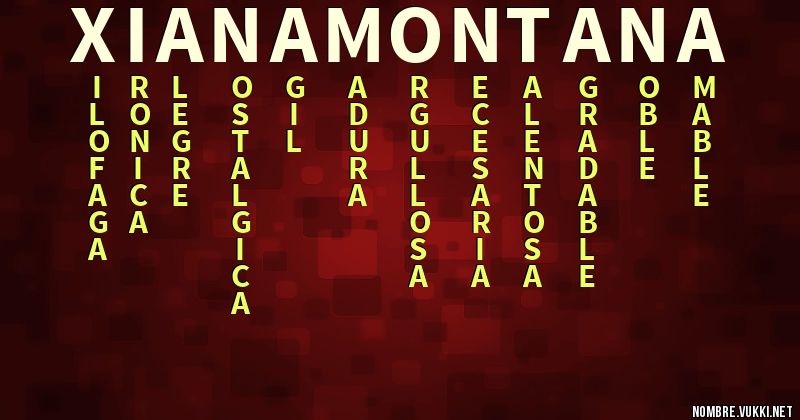 Acróstico xiana montana