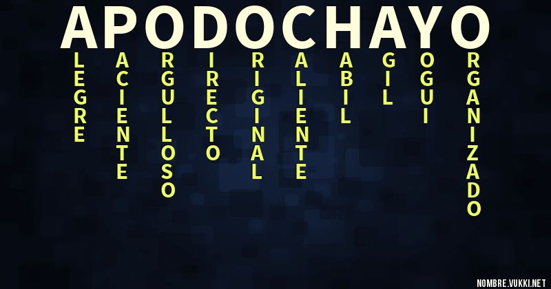 Acróstico apodo chayo