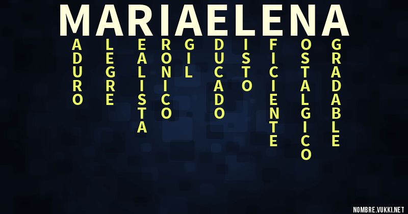 Acróstico maria elena
