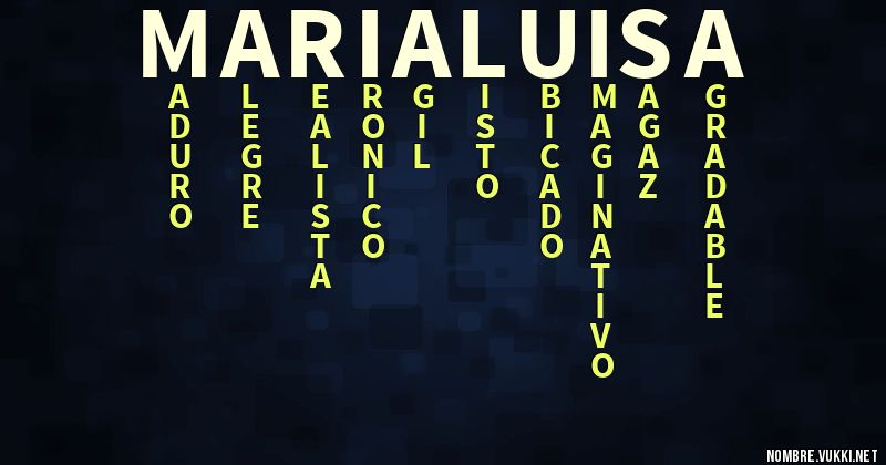 Acróstico maria luisa