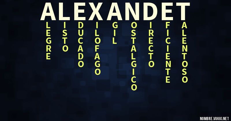 Acróstico alexandet