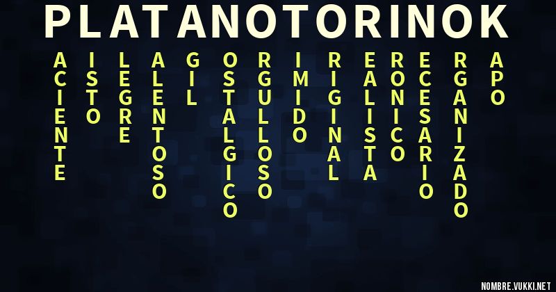 Acróstico platano torino k