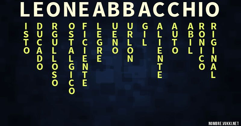 Acróstico leone abbacchio