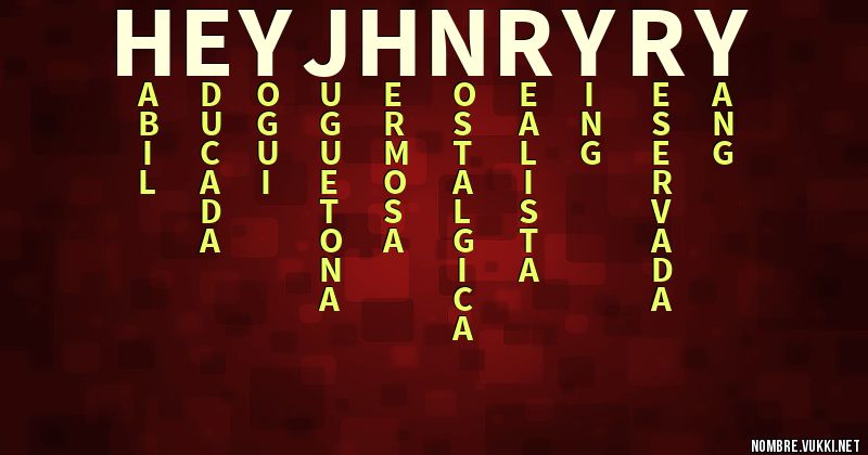 Acróstico heyjhnryry