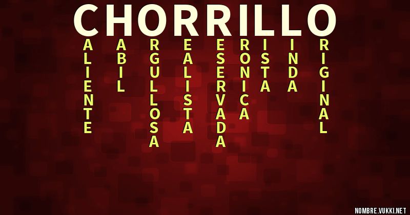 Acróstico chorrillo