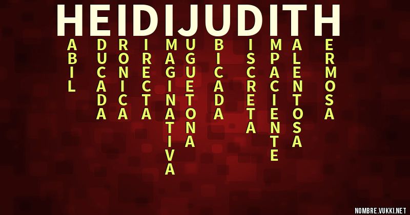 Acróstico heidi judith