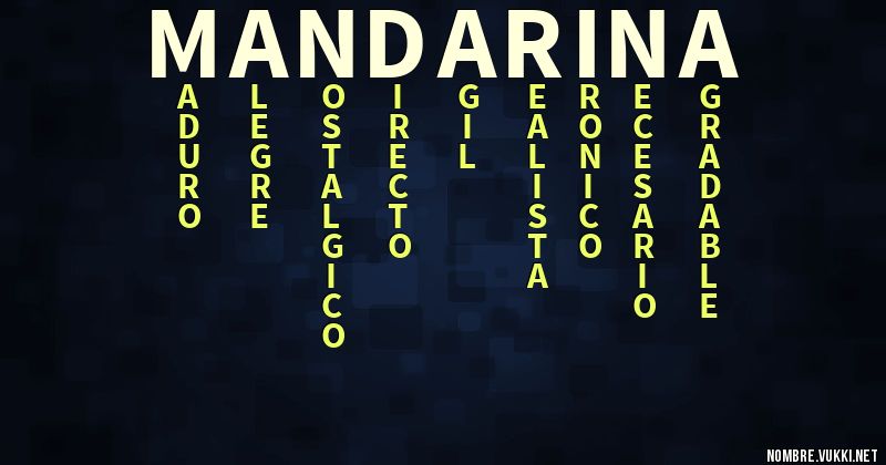 Acróstico mandarina