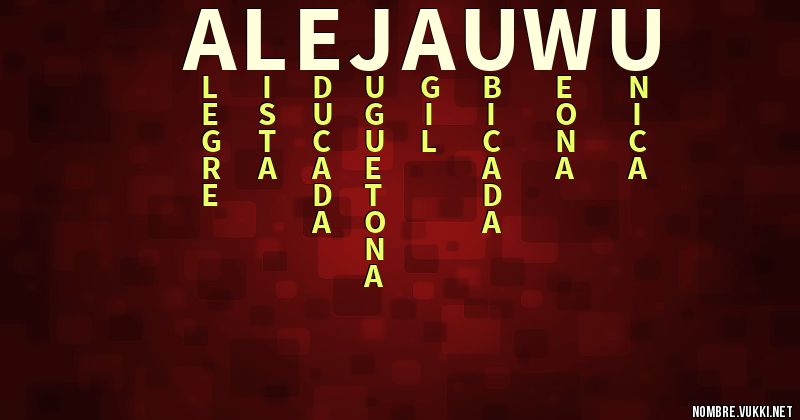 Acróstico aleja uwu