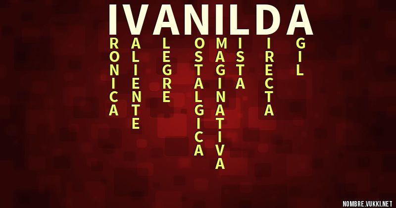 Acróstico ivanilda