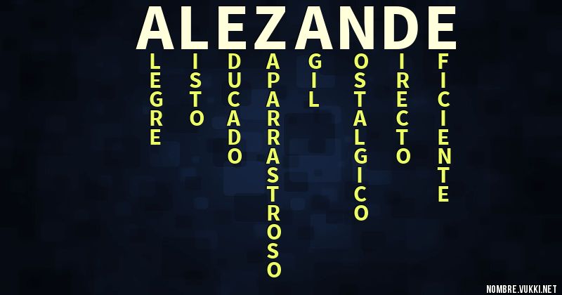 Acróstico alezande