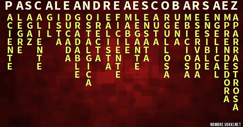 Acróstico pascale andrea  escobar saez