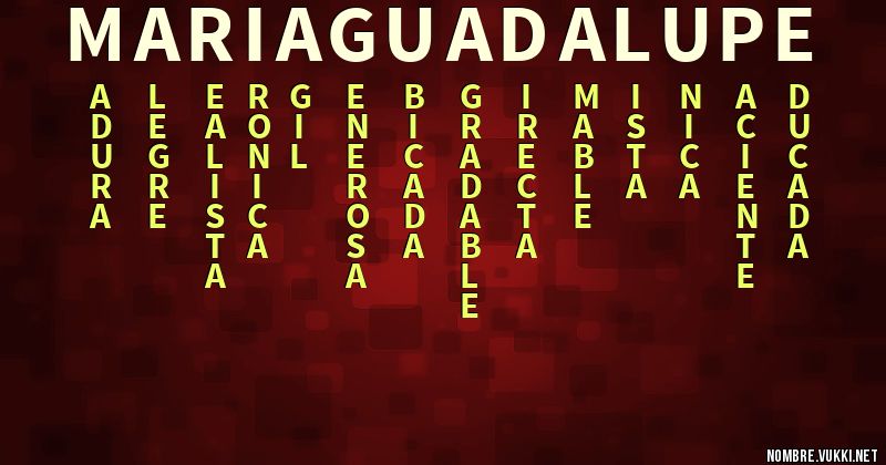 Acróstico maria guadalupe