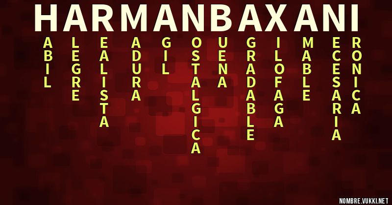 Acróstico harman baxani