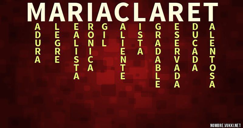 Acróstico maria claret