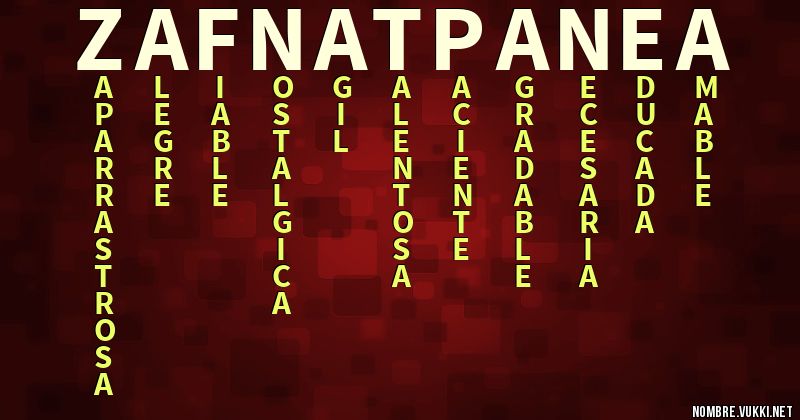 Acróstico zafnat-panea