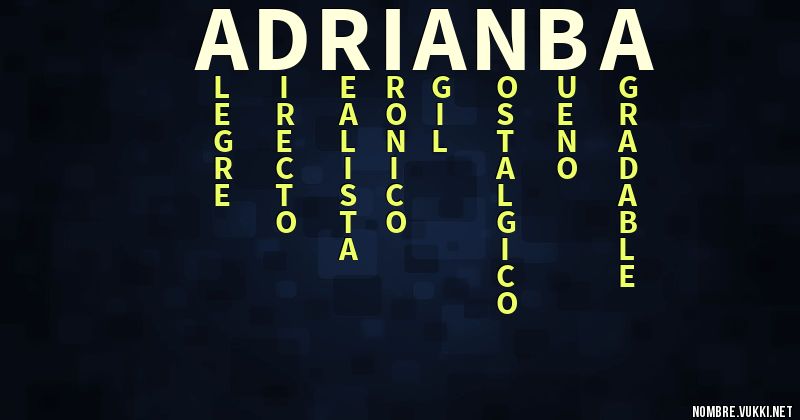 Acróstico adrianba