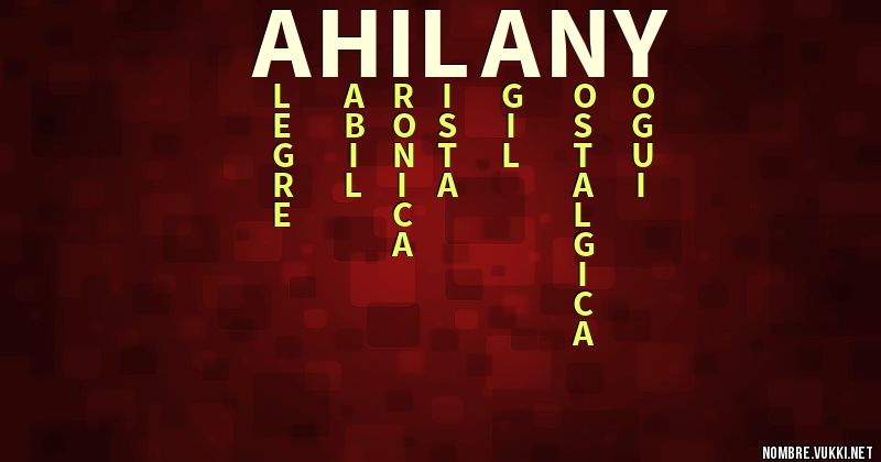 Acróstico ahilany